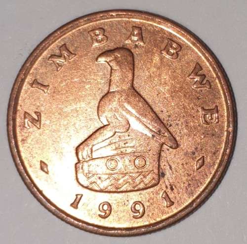 1991 - 1 CENT COIN - ZIMBABWE - (Bronze Plated Steel)